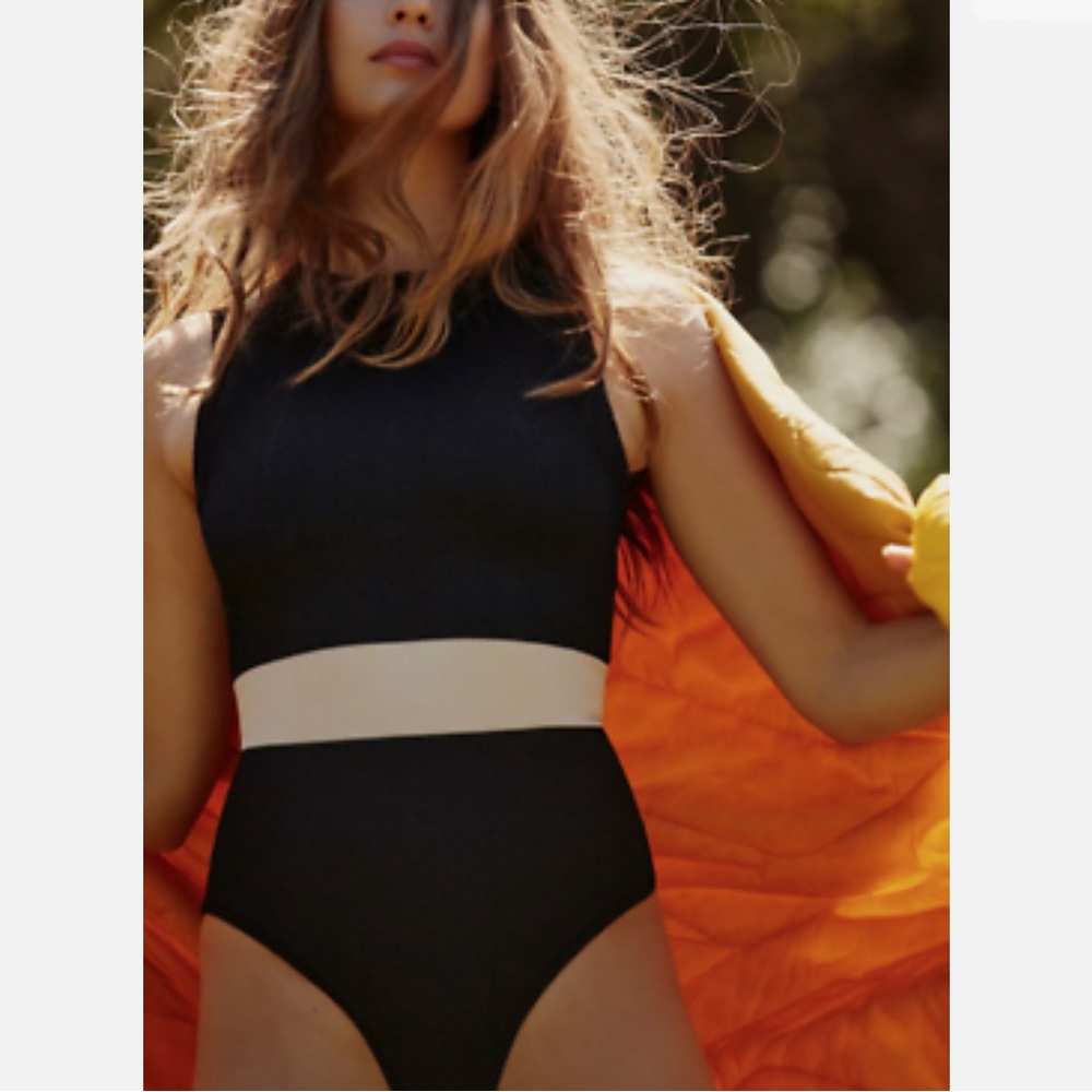 M/L Prajna Backless Bodysuit Black NWT